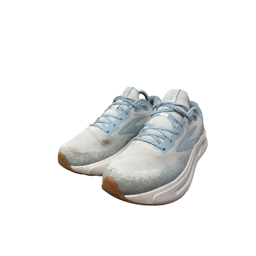 Brooks Ghost Max Women 9.5 White Blue Running Shoes 1204201B163 Max Cushion - Picture 6 of 11